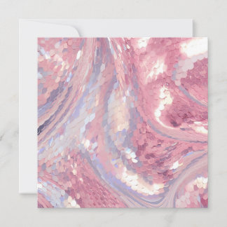 Iridescente Roze en Paarse Pailletten Kaart