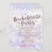Iridescente Sparkle Bachelorette Party Invitation (Devant / Derrière)