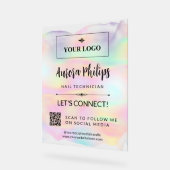 Iridescente Splash Your Logo & QR Social Media (Angle)