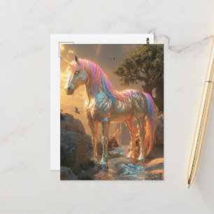 Iridescentie Eenhoorn Fantasie Briefkaart
