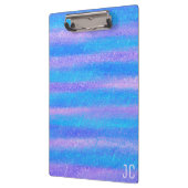 Iridescerende glansstrepen turquoise roze klembord (Links)