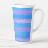 Iridescerende strepen turquoise roze latte mok (Rechts)