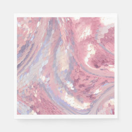 Iridesecent Pink and Purple Sequin Servet
