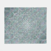 Iridiscerende Glans Mandala Boho Chic Fleece Deken (Voorkant (Horizontaal))
