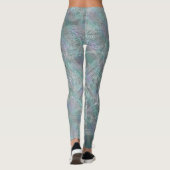Iridiscerende Glans Mandala Boho Chic Leggings (Achterkant)