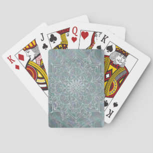 Iridiscerende Glans Mandala Boho Chic Pokerkaarten