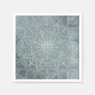 Iridiscerende Glans Mandala Boho Chic Servet