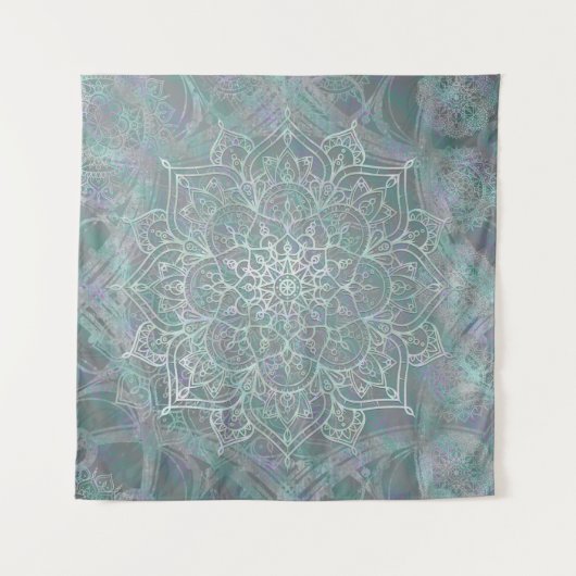 Iridiscerende Glans Mandala Boho Chic Wandkleed (Voorkant)