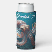 Iridiscerende Glas Octopus Kunst | Gepersonaliseer (Seltzer Voorkant)
