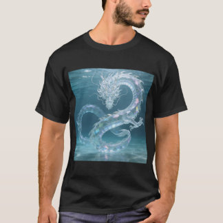 Iridiscerende Waterdraak Kunst Fantasie Draak Ontw T-shirt
