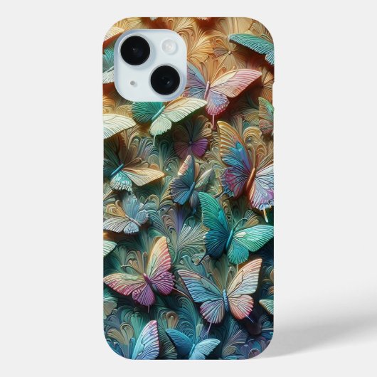 Iridiscuente Vlindertuin Case-Mate iPhone Case (Achterkant)