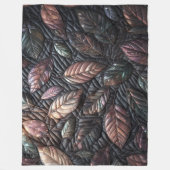 Iridiserend Bladontwerp Met Steekpatroon Fleece Deken (Voorkant)