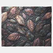 Iridiserend Bladontwerp Met Steekpatroon Fleece Deken (Voorkant (Horizontaal))