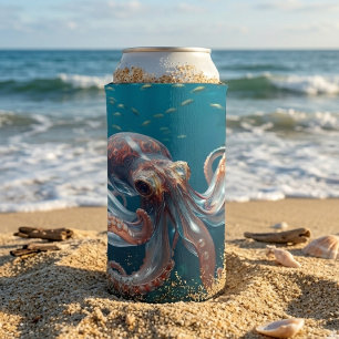 Iridiserende Glas Octopus Kunst   Diepzee Fantasie