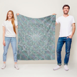 Iridiserende Schitterende Mandala Boho Chic Fleece Deken