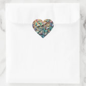 Iridiserende Vlindertuin Hart Sticker (Tas)