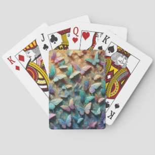 Iridiserende Vlindertuin Pokerkaarten
