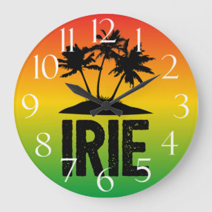 IRIE Jamaican Rastafarian Sunset and Palm Trees Grote Klok