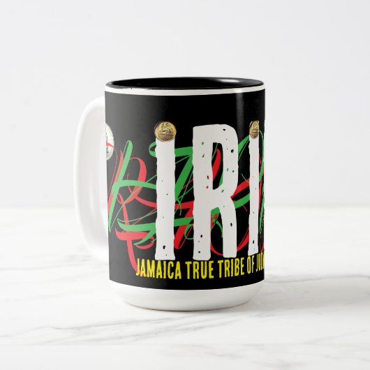 IRIE Mug, 15 oz Tweekleurige Koffiemok (Voorkant links)