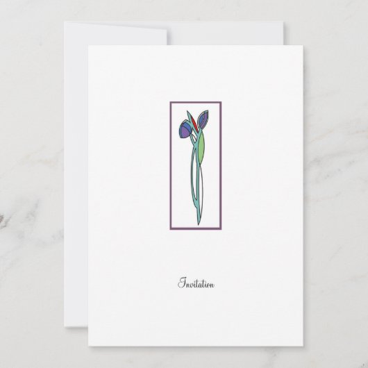 Iris 2 en verre souillé   - invitation de CP (Devant)