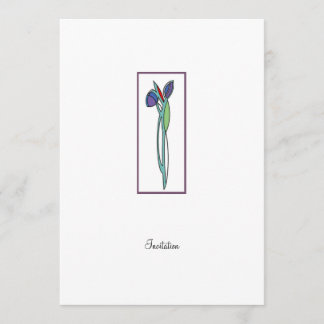 Iris 2 en verre souillé   - invitation de CP
