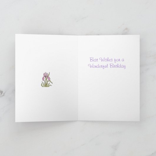 Iris 75e carte d'anniversaire (Intérieur)