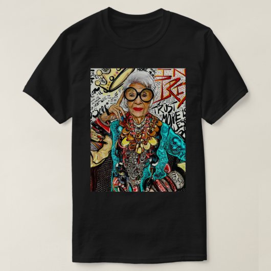 Iris Apfel Mode 2 T-shirt (Design voorkant)