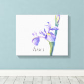 Iris Aquarel Canvasprint Canvas Afdruk (Insitu (Houten vloer))