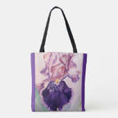 Iris Aquarelle Fleur violet Sac fourre-tout Floral (Dos)