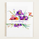 Iris aquarelle violette personnalisée (Devant)