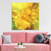 Iris beauté intérieure (jaune chaud) toile carré (Insitu(Salon))