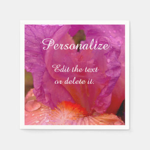 Iris Beauty, Floral Paper Party Napkins Servet