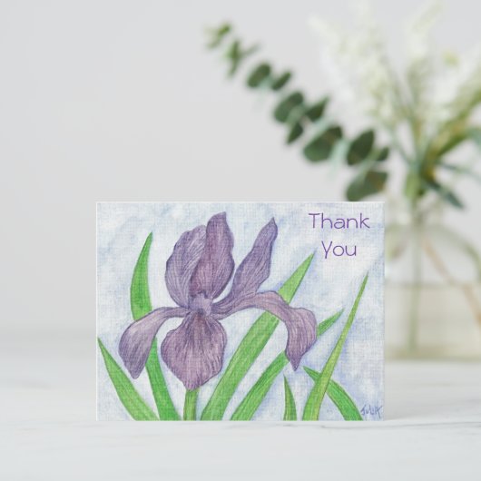 Iris bedankt Briefkaart (Staand voorkant)