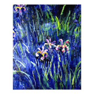 Iris, beroemd bloemenschilderij van Claude Monet Foto Afdruk