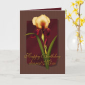 Iris Birthday Kaart (Gele Bloem)