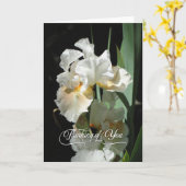 Iris blanc pensant à vous carte vierge (Fleur jaune)