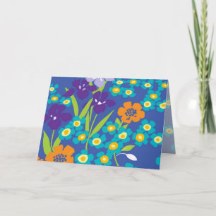 iris blauwe japanse iris wenskaart kaart