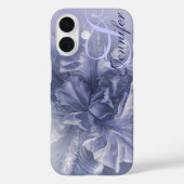 Iris bleu floral art 25ème coque (Verso)