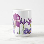 Iris bloem aquarel Koffie Mok (Center)
