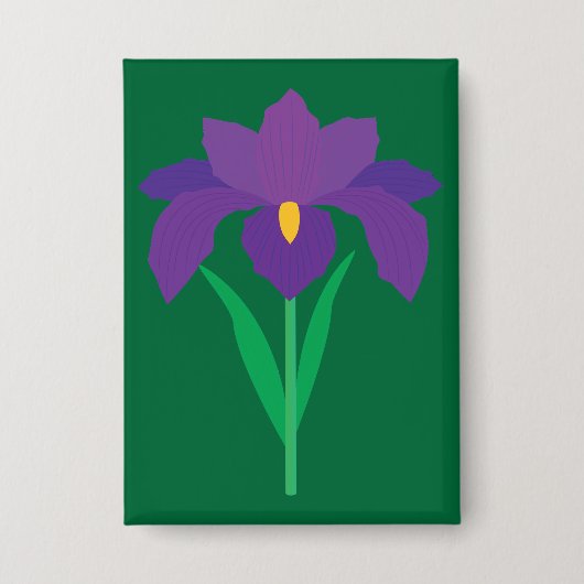 Iris Bloem Button (Voorkant)