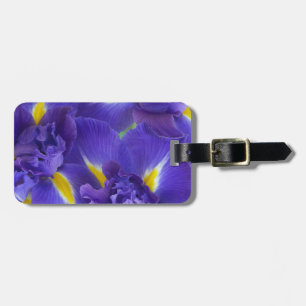 Iris bloemen bagagelabel
