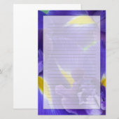 Iris bloemen briefpapier (Voorkant / Achterkant)