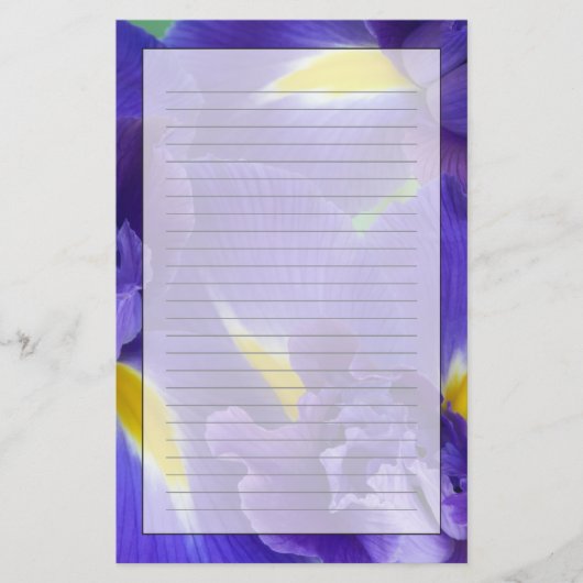 Iris bloemen briefpapier (Voorkant)