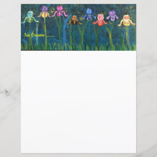 Iris bloemen briefpapier