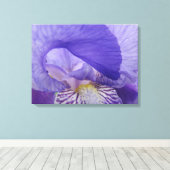 Iris Bloemen kunstprint canvas Paarse Iris Afdruk (Insitu (Houten vloer))
