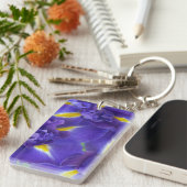 Iris bloemen sleutelhanger (Voorkant Rechts)