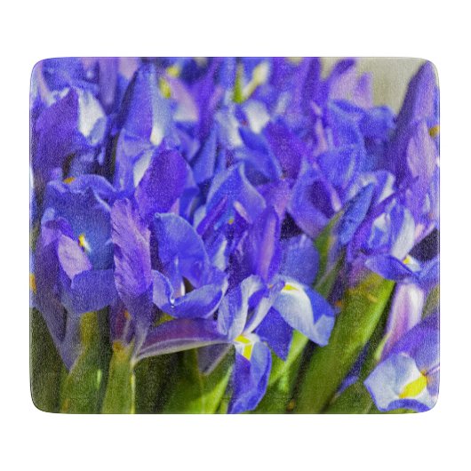 Iris bloemen snijplank (Voorkant)