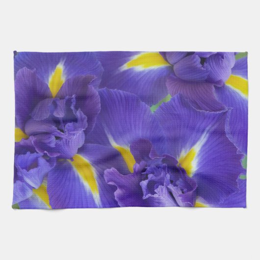 Iris bloemen theedoek (Horizontaal)