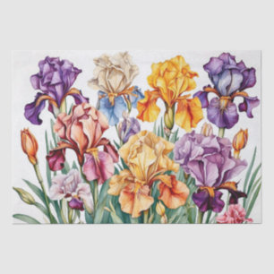Iris bloemen tissuepapier