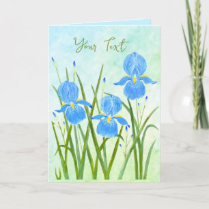 Iris Bloemen Vouwkaart Kaart
